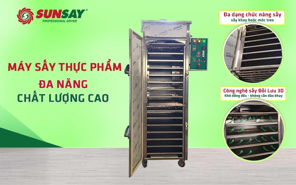 Food dryer 80 kg drying a variety of fruits, seafood, medicinal herbs