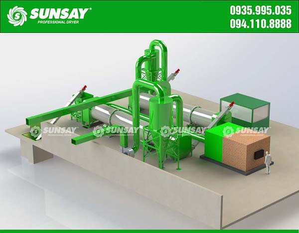 Design photo of high-tech rotary drum dryer
