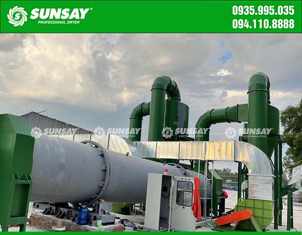 Install Rotary Drum Dryer for customer