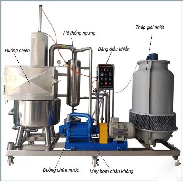 Structure of mushroom vacuum frying machine