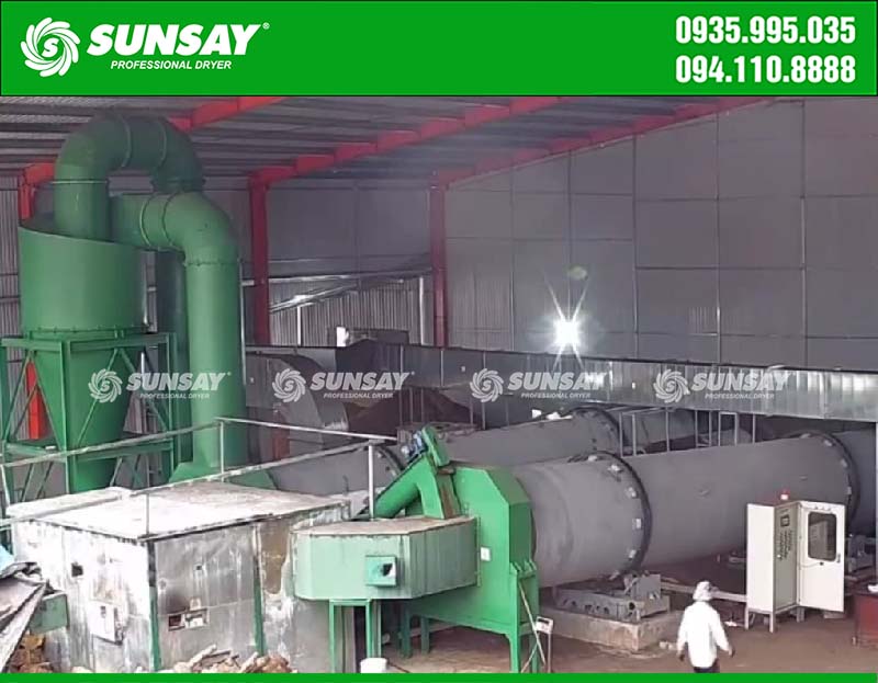 Working process of rotary drum dryer