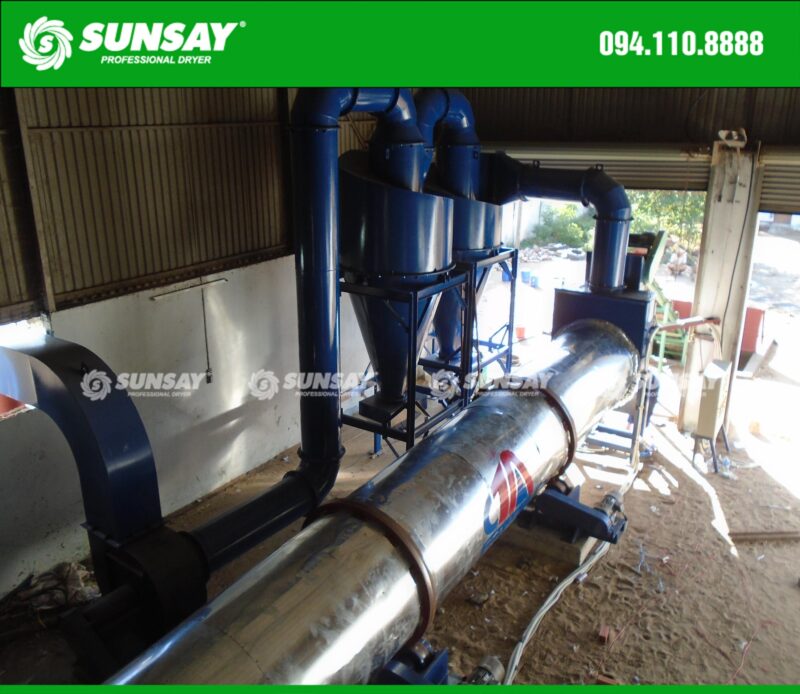 Construction sand dryer with rotary drum drying technology SUNSAY