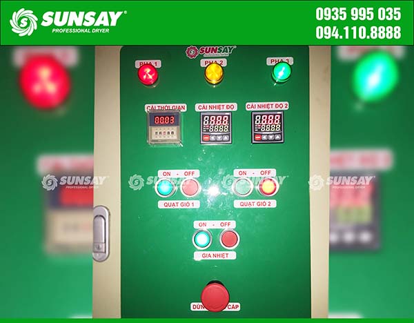 Control panel of peanut dryer
