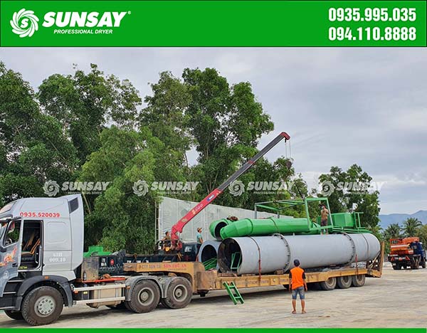 SUNSAY coconut mulch dryer installed for customers