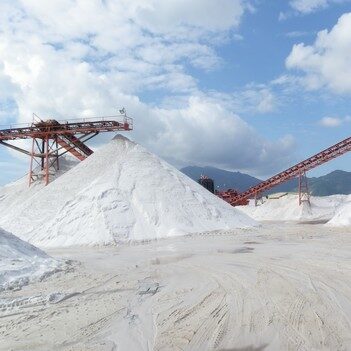 Sand products after being dried