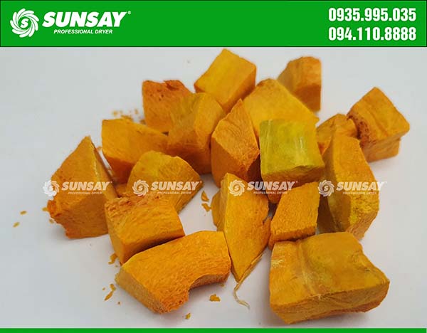 Sublimation dried pumpkin retains its original color