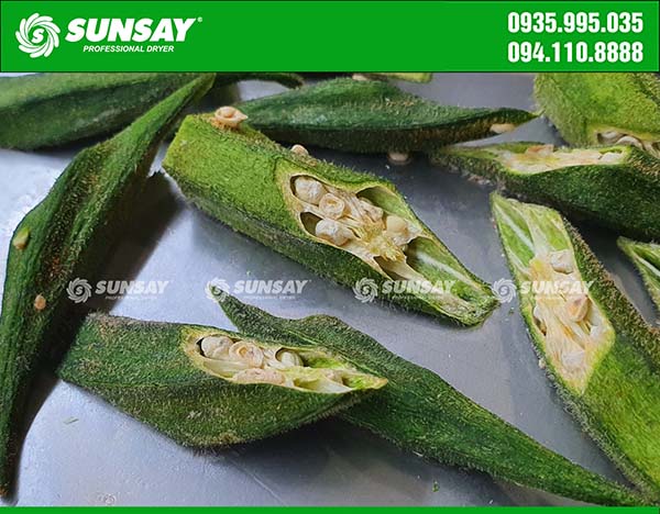 Nutritional sublimation dried okra