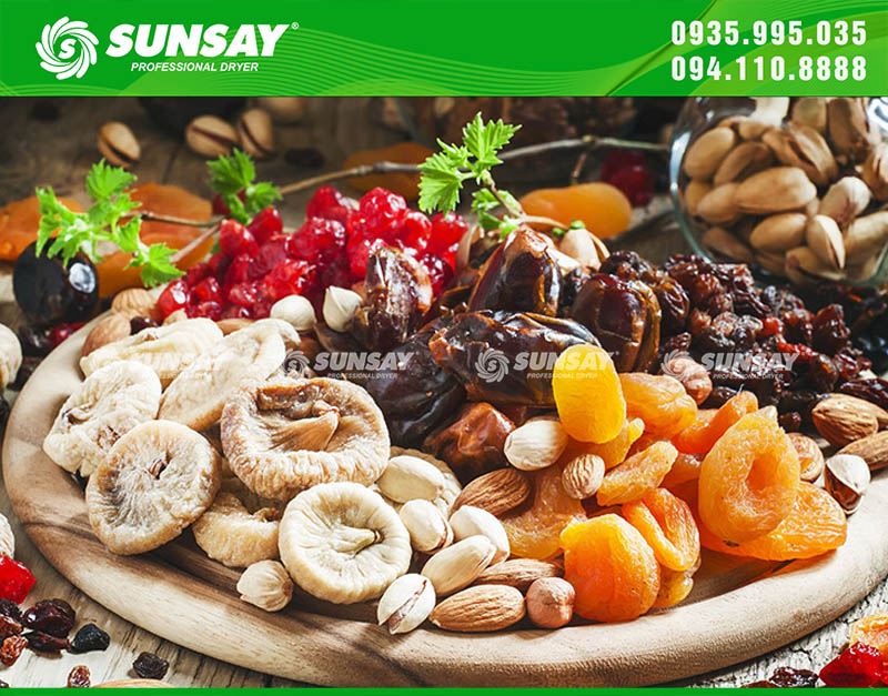 Dried fruits like jams on the market are sold very well