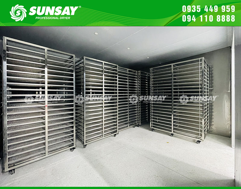 Industrial drying tray trolley for drying room